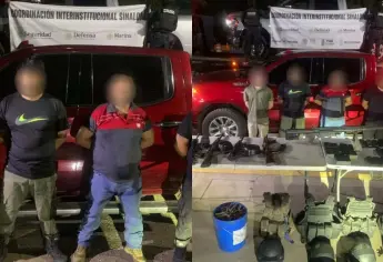 Detienen a 4 civiles y dos camionetas en el Campo Morelia, Culiacán