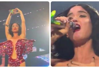 Katy Perry rompe en llanto en pleno concierto