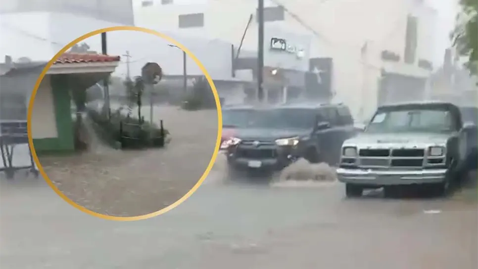 Las lluvias torrenciales en El Carrizo inundan calles y avenidas. FOTO: Luz Noticias.