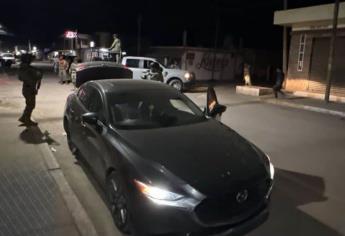 Secretaría de Marina asegura un carro con reporte de robo en la Isla del Bosque, Escuinapa