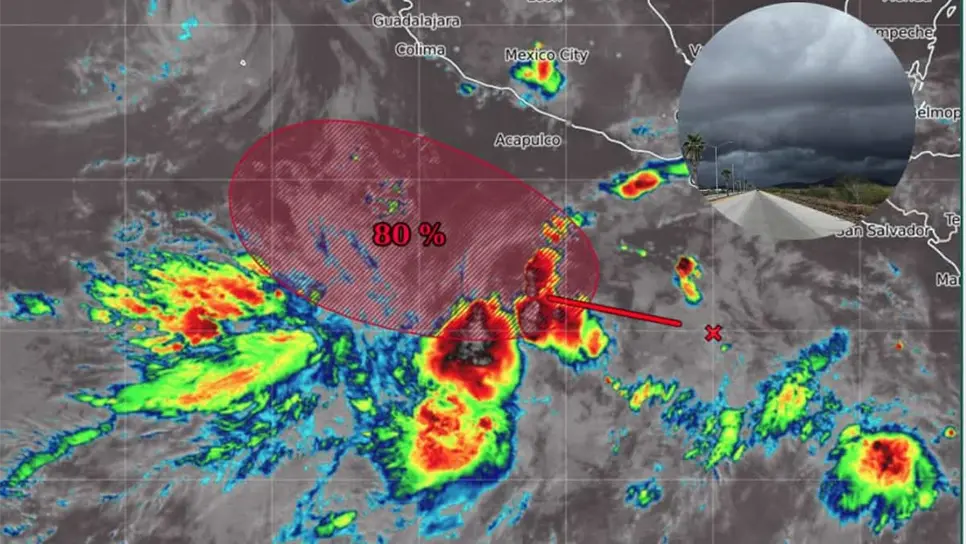 FOTO: Ciclón Gil aumenta probabilidad de desarrollo este jueves 3 de julio; Pronostico de hoy
