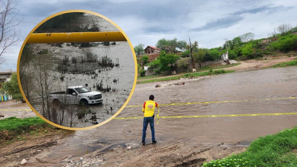 Iban ebrios los tres hombres que se metieron al río de Choix cuando los arrastró en la camioneta en El Vado Iban ebrios los tres hombres que se metieron al río de Choix cuando los arrastró en la camioneta en El Vado