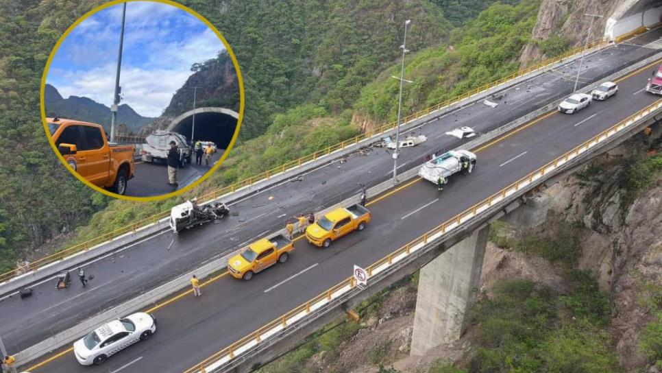 Cierran la carretera Mazatlán-Durango por accidente de pipa de amoniaco Cierran la carretera Mazatlán-Durango por accidente de pipa de amoniaco