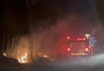Incendio al suroriente de Los Mochis moviliza a bomberos