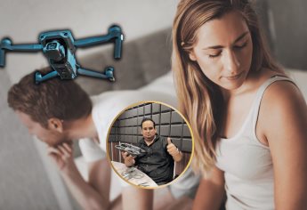 Mujer descubre infidelidad de su esposo con dron espía: lo capta saliendo de motel | VIDEO