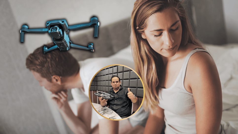 Mujer descubre infidelidad de su esposo con dron espía: lo capta saliendo de motel | VIDEO Mujer descubre infidelidad de su esposo con dron espía: lo capta saliendo de motel | VIDEO