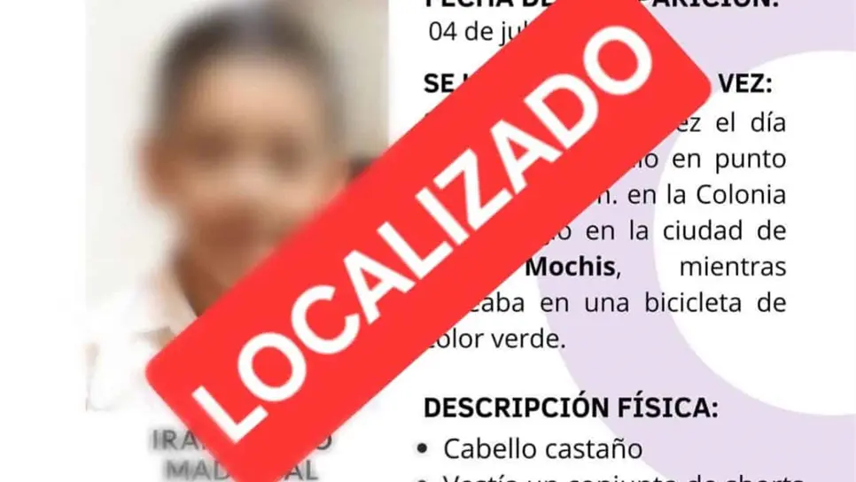 Localizan a Mateo, el niño de 8 años extraviado en Los Mochis