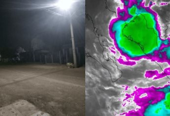 Lluvia y tormenta eléctrica azota al norte de Sinaloa