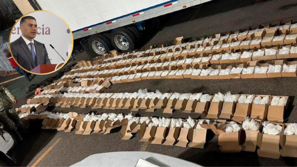 Aseguran tractocamión repleto de metanfetamina que viajaba de Mazatlán a La Paz Aseguran tractocamión repleto de metanfetamina que viajaba de Mazatlán a La Paz