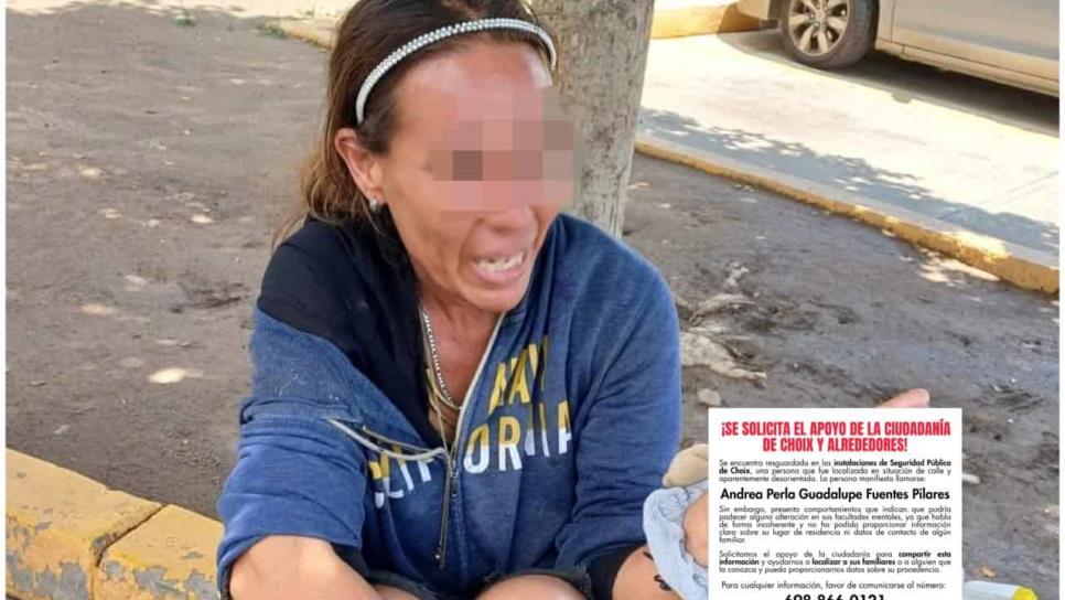 Resguardan a mujer desorientada en Choix; no sabe dónde vive ni a quién llamar Resguardan a mujer desorientada en Choix; no sabe dónde vive ni a quién llamar