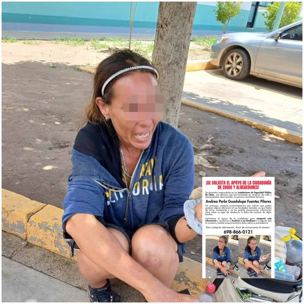 Hallan a mujer desorientada en Choix y buscan a sus familiares