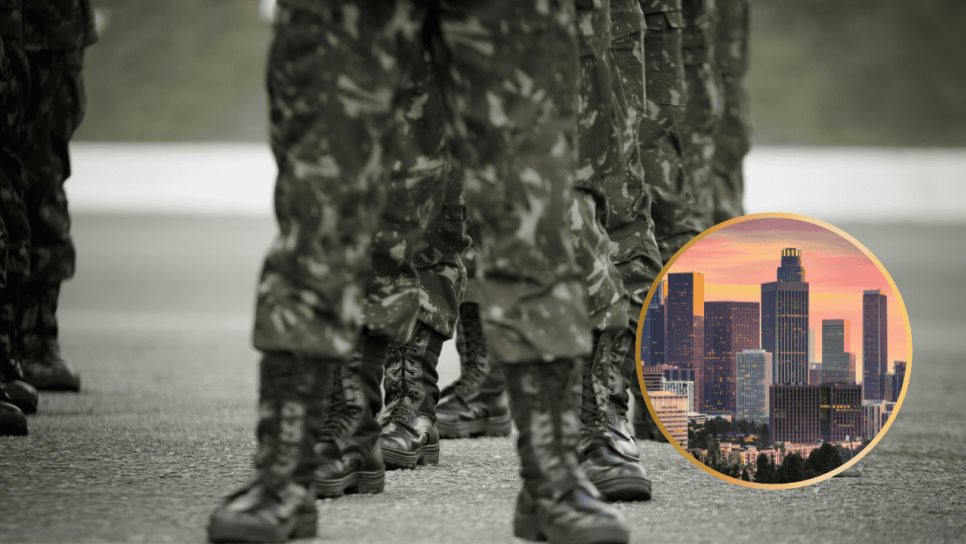 Como si fuera una operación militar, despliegan operativo contra migrantes en Los Ángeles Como si fuera una operación militar, despliegan operativo contra migrantes en Los Ángeles