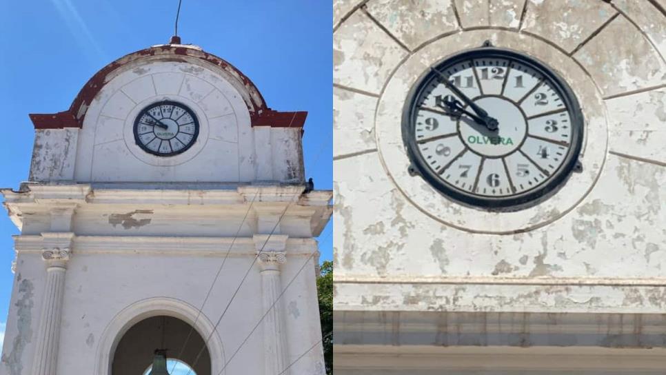 Reloj francés con más de 100 años, símbolo de la Villa de Ahome, permanece abandonado Reloj francés con más de 100 años, símbolo de la Villa de Ahome, permanece abandonado