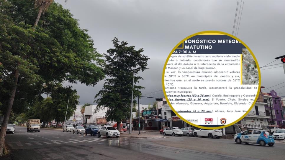 Pronostican lluvias muy fuertes para Sinaloa este martes 8 de julio Pronostican lluvias muy fuertes para Sinaloa este martes 8 de julio