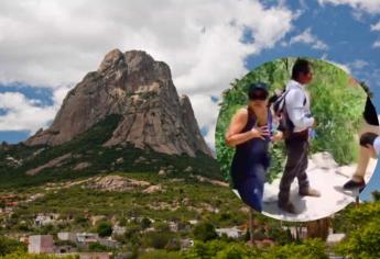 Estadounidense vandaliza monolito Peña de Bernal; “soy ciudadana americana”, se justifica 