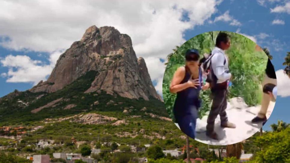 Estadounidense vandaliza monolito Peña de Bernal; "soy ciudadana americana", se justifica Estadounidense vandaliza monolito Peña de Bernal; "soy ciudadana americana", se justifica