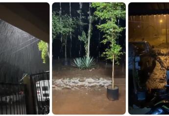 Tormenta eléctrica azota el norte de Sinaloa: intensas lluvias y viento en varios municipios