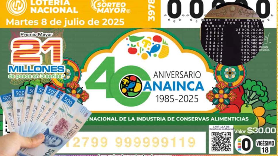Sorteo 3978 de la Lotería Nacional, ¿quién se ganó el premio mayor de 21 millones de pesos? Sorteo 3978 de la Lotería Nacional, ¿quién se ganó el premio mayor de 21 millones de pesos?