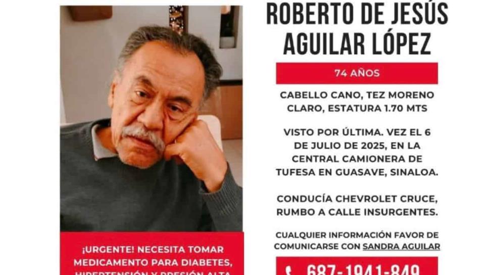 Don Roberto sufre de Alzheimer, salió en un vehículo y se extravió en Guasave desde hace tres días Don Roberto sufre de Alzheimer, salió en un vehículo y se extravió en Guasave desde hace tres días