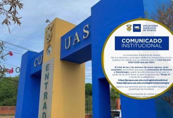 UAS: Todos los alumnos de nuevo ingreso serán aceptados; Medicina inicia apertura del grupo A