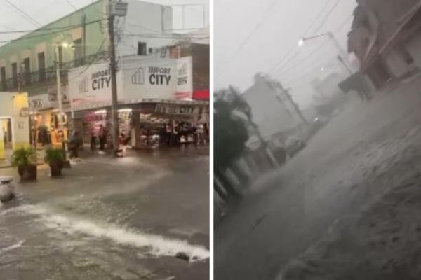 Tormenta con lluvias torrenciales golpea Culiacán; reportan arroyos crecidos y riesgo por tromba