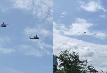 Helicópteros militares recorren el sector sur de Culiacán