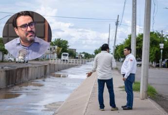 Juan de Dios Gámez supervisa canales y colonias afectadas por las lluvias