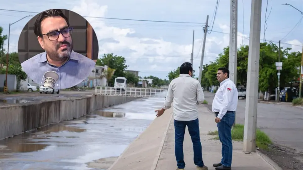 FOTO: Juan de Dios Gámez supervisa canales y colonias afectadas por las lluvias