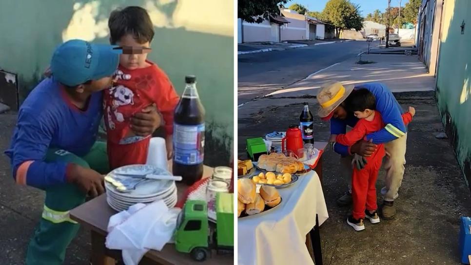 Niño invita a recolectores de basura a festejar su cumpleaños | VIDEO Niño invita a recolectores de basura a festejar su cumpleaños | VIDEO