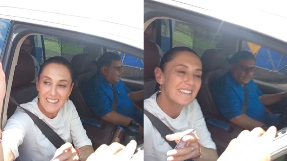 Claudia Sheinbaum llega a Culiacán y decenas de culichis la reciben con la tambora Claudia Sheinbaum llega a Culiacán y decenas de culichis la reciben con la tambora