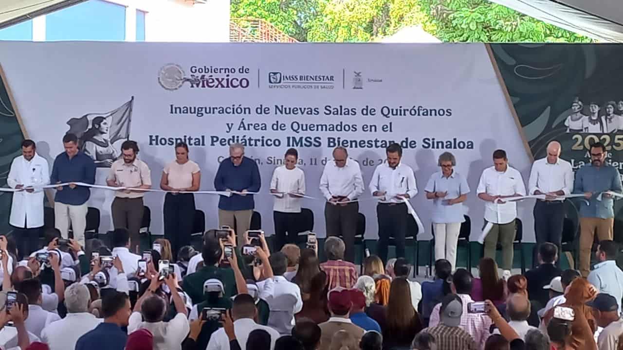 La Presidenta de la República expresó que el Hospital Pediátrico de Culiacán cuenta con la última tecnología, el último equipo, pero sobre todo tiene a los mejores médicos, médicas, enfermeras y enfermeros