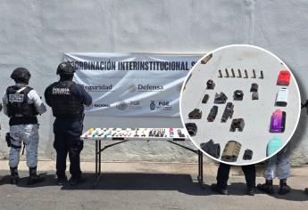 Aseguran 21 objetos punzocortantes, 6 teléfonos y 1 modem en Penal de Aguaruto, Culiacán