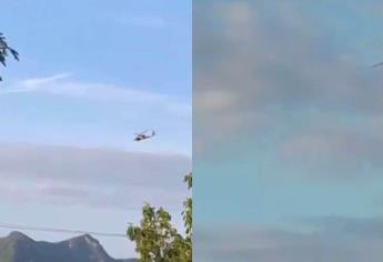 Se registra operativo aéreo militar en Tacuichamona, Culiacán |VIDEO