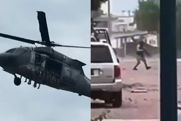 ¿A quién buscan en Estación Dimas? Helicóptero y avión militar sobrevuelan esta comunidad en intenso operativo