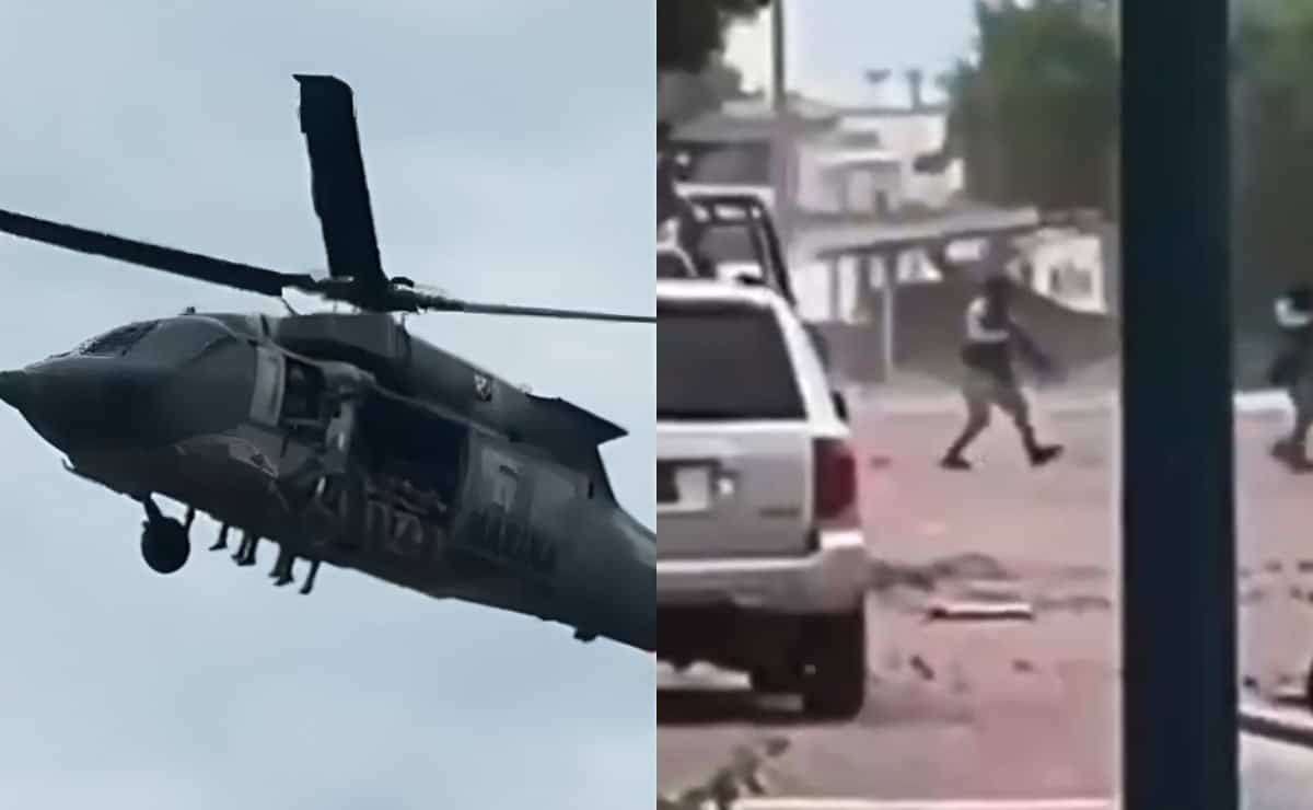 FOTO: ¿A quién buscan en Estación Dimas? Helicóptero y avión militar sobrevuelan esta comunidad en intenso operativo