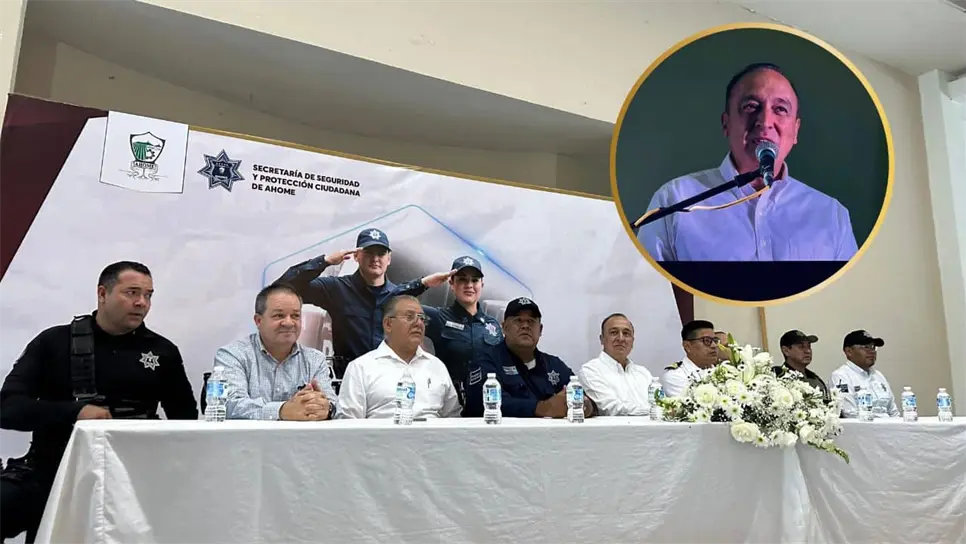 El aumento salarial se informó durante la celebración del Día del Policía en el salón Figlos de Los Mochis. FOTO: Luz Noticias.