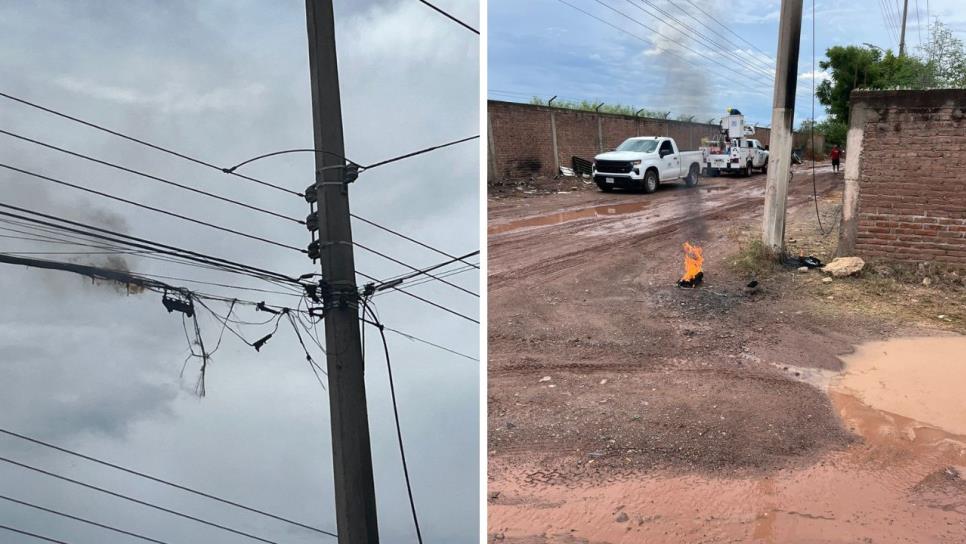Cae rayo en poste y deja sin luz a colonia de Los Mochis Cae rayo en poste y deja sin luz a colonia de Los Mochis