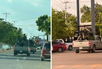 Convoyes de la Secretaría de Marina irrumpen en Guasave, van tres días consecutivos de operativos