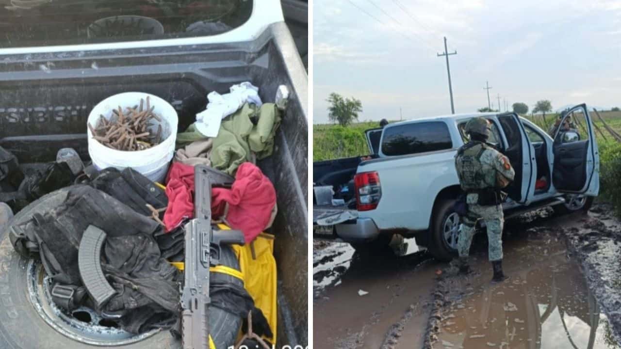 El vehículo, las armas, las municiones y demás objetos fueron puestos a disposición de la Fiscalía General de la República para que lleve a cabo la investigación correspondiente