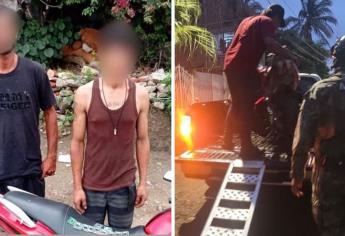 Secretaría de Marina detecta camioneta con municiones y a dos vendedores de droga en Mazatlán