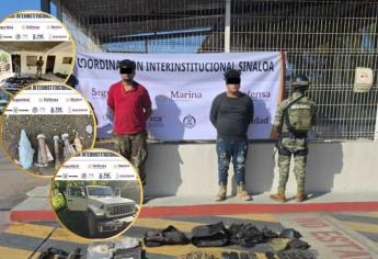 Marinos capturan a dos hombres en Concordia con un arsenal y explosivos
