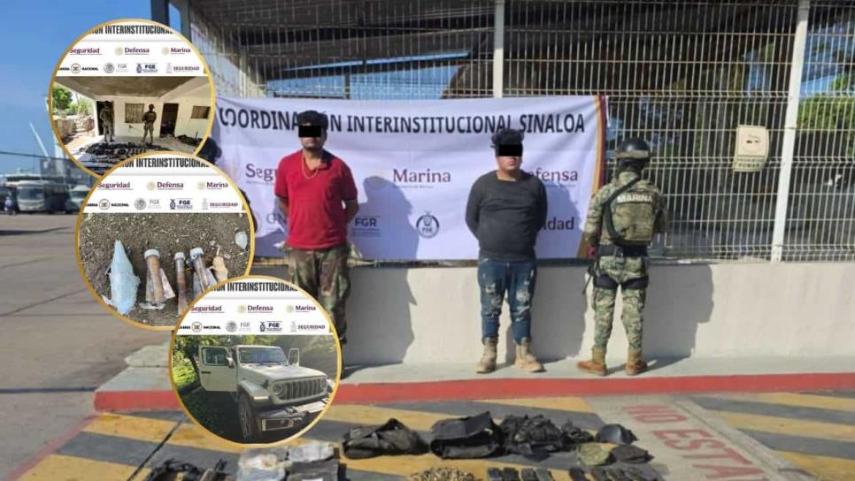 Marinos capturan a dos hombres en Concordia con un arsenal y explosivos Marinos capturan a dos hombres en Concordia con un arsenal y explosivos