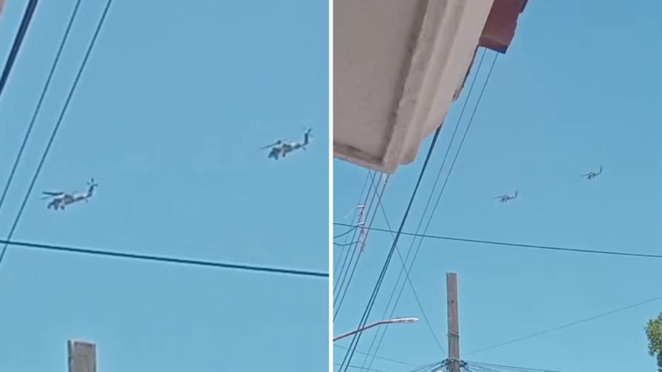 Militares realizan sobrevuelos en la zona norte de Culiacán Militares realizan sobrevuelos en la zona norte de Culiacán
