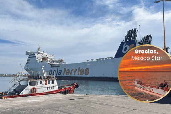 Baja Ferries se despide de icónico buque que navegó por años el Golfo de California