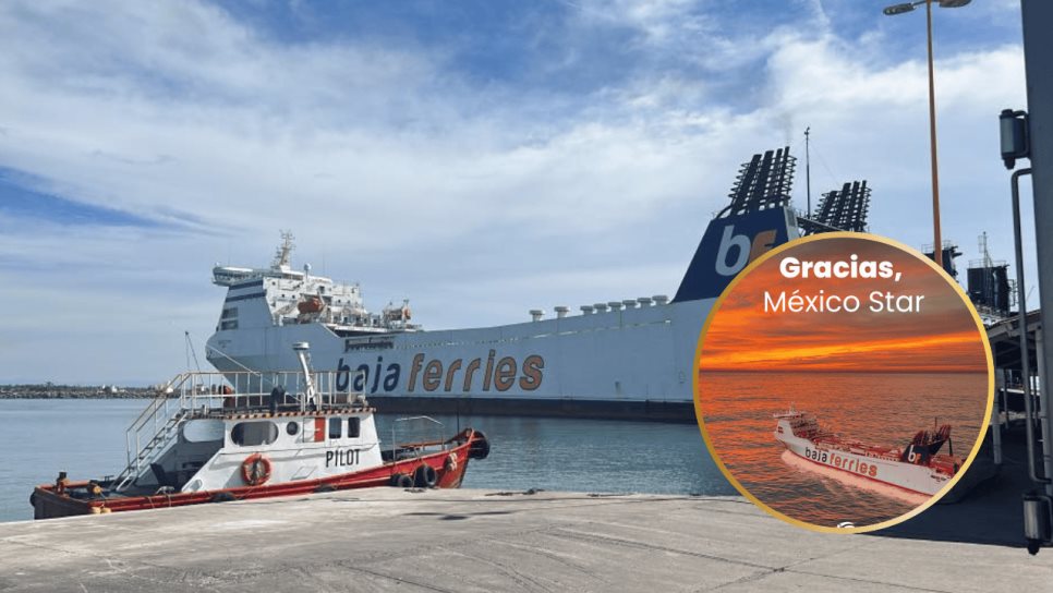 Baja Ferries se despide de icónico buque que navegó por años el Golfo de California