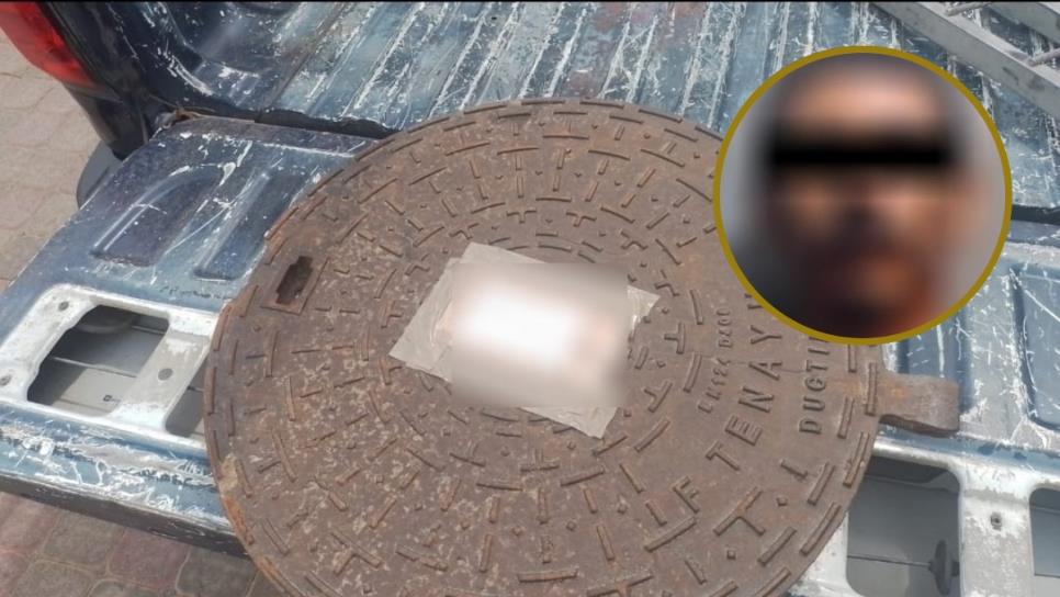 Por robar una alcantarilla en Culiacán detienen a un hombre en la Col. Ruiz Cortines Por robar una alcantarilla en Culiacán detienen a un hombre en la Col. Ruiz Cortines