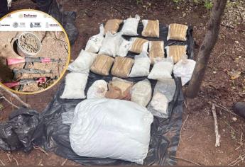 Aseguran armamento y 22 kilos de droga en Navolato