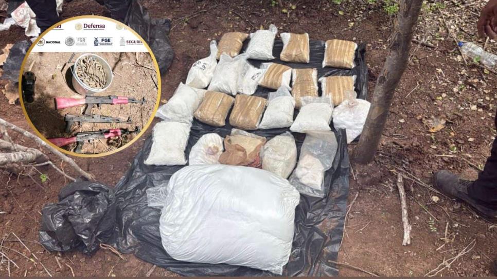 Aseguran armamento y 22 kilos de droga en Navolato Aseguran armamento y 22 kilos de droga en Navolato