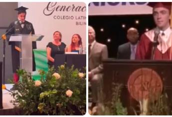 Estudiante recita discurso de Malcolm el de en medio durante su graduación