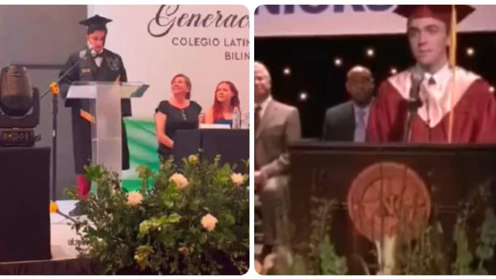 Estudiante recita discurso de Malcolm el de en medio durante su graduación